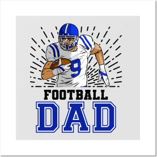 Football Dad // Retro Football Player Posters and Art
